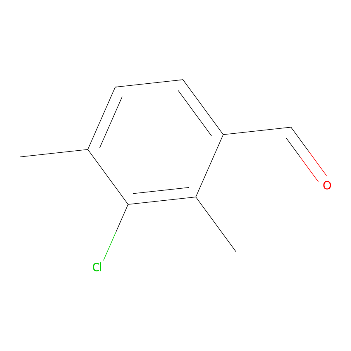 3-Chloro-2,4-dimethylbenzaldehyde molecular structure, CAS 1780147-41-2