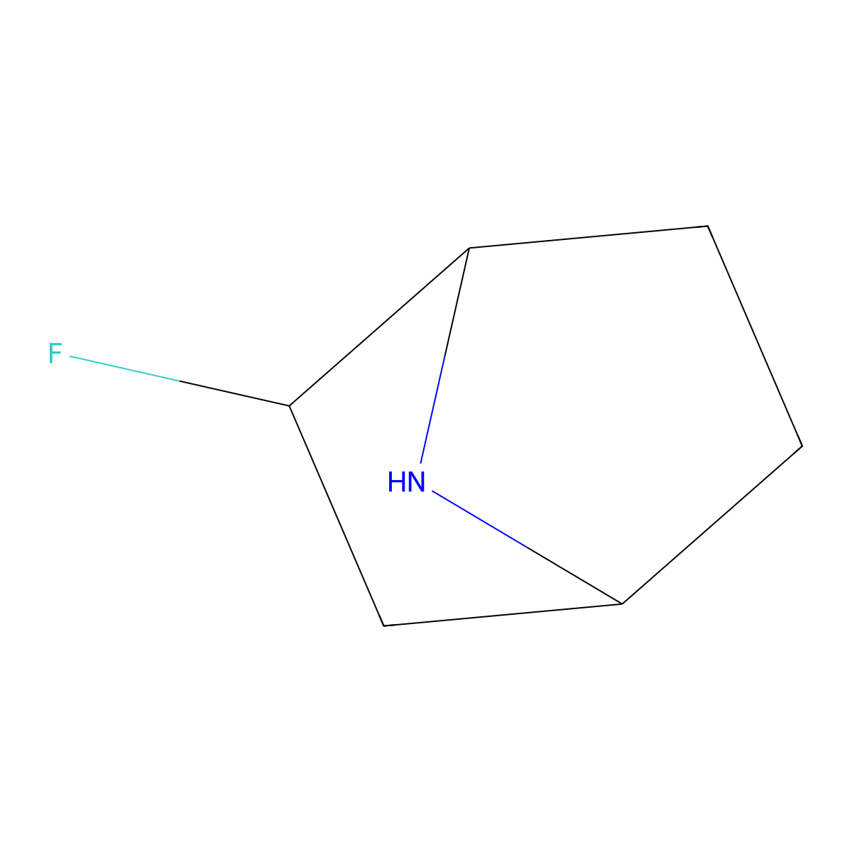 2-Fluoro-7-azabicyclo[2.2.1]heptane molecular structure, CAS 1780148-43-7