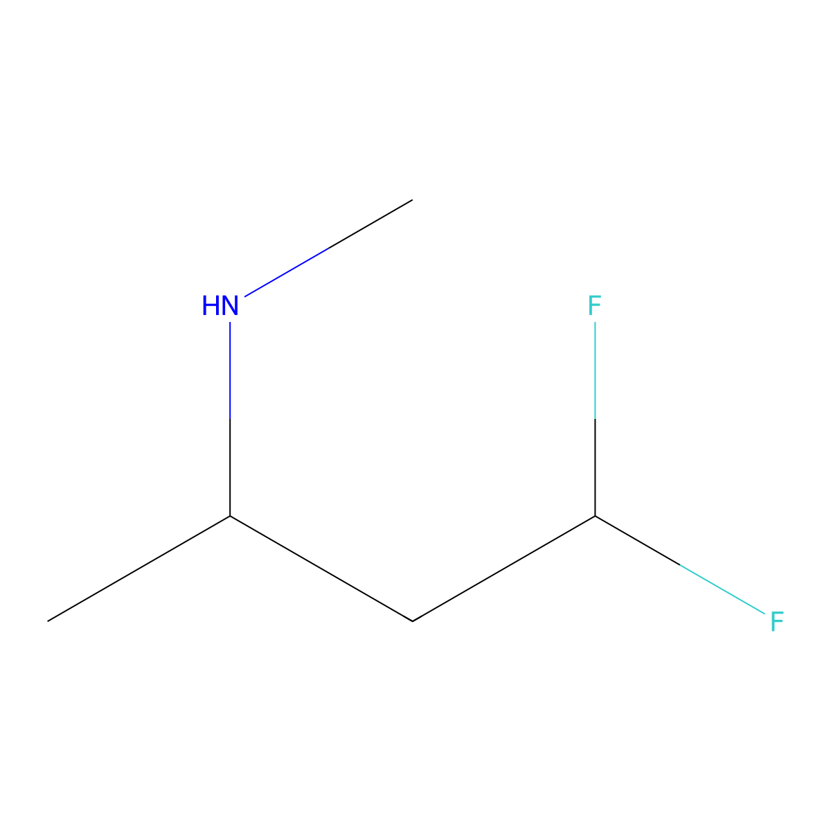 (4,4-Difluorobutan-2-yl)(methyl)amine molecular structure, CAS 1780149-37-2