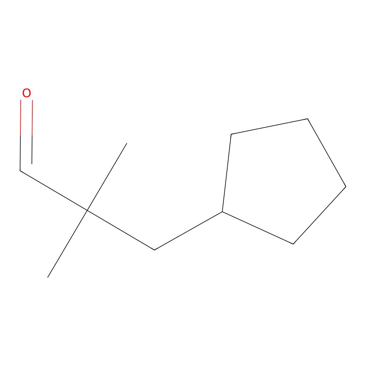 3-Cyclopentyl-2,2-dimethylpropanal molecular structure, CAS 1780155-70-5
