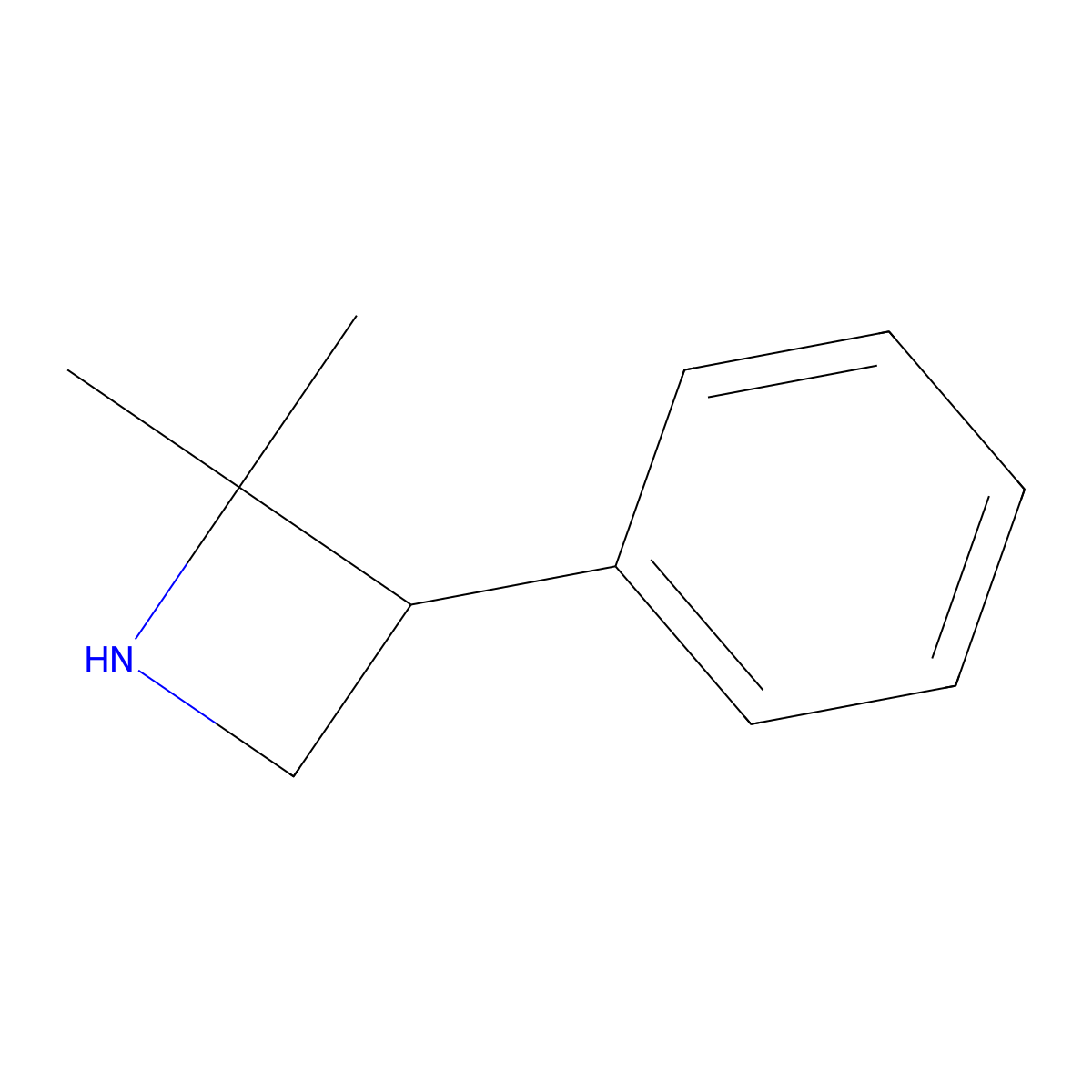 2,2-Dimethyl-3-phenylazetidine molecular structure, CAS 1780157-03-0