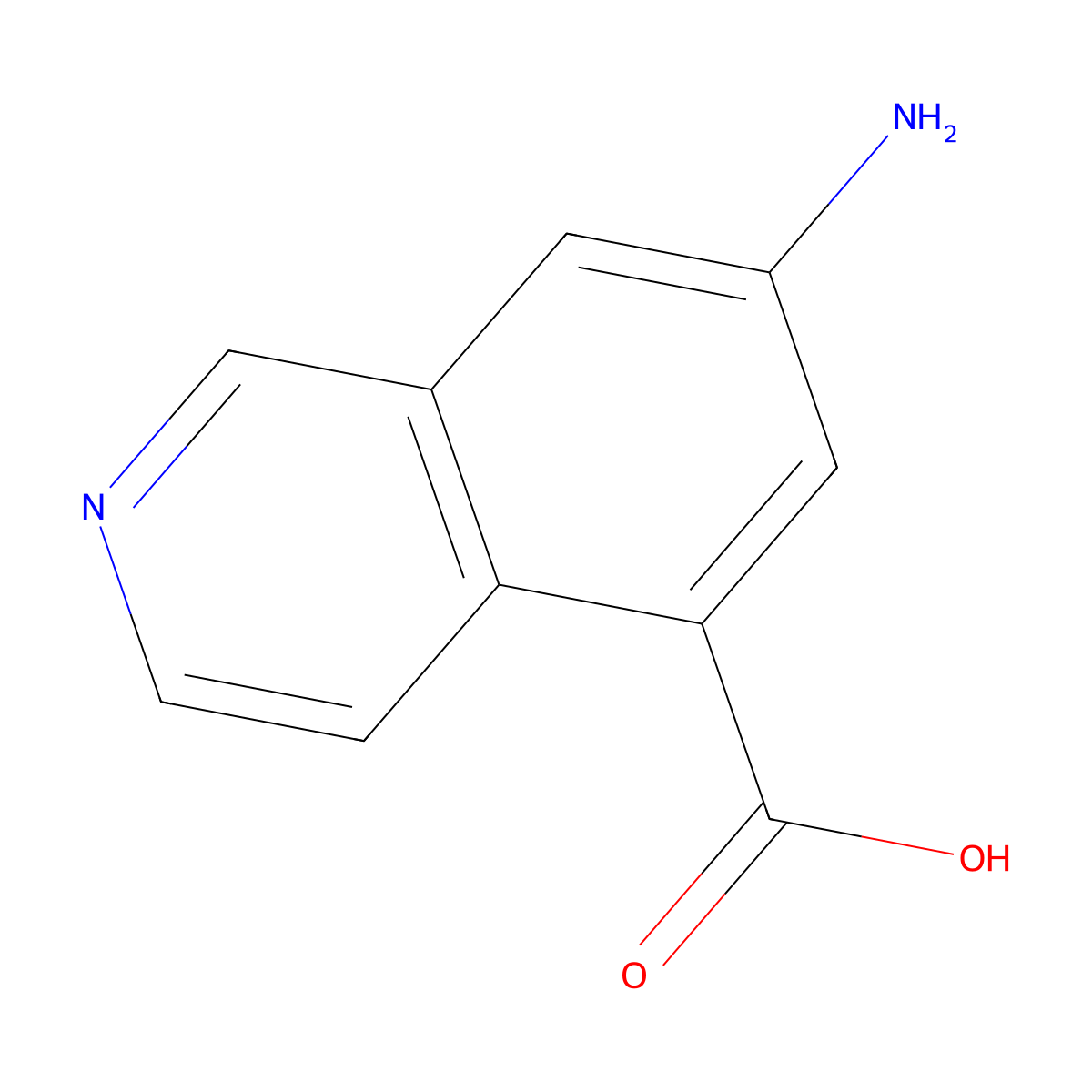 7-Aminoisoquinoline-5-carboxylic acid molecular structure, CAS 1780164-11-5