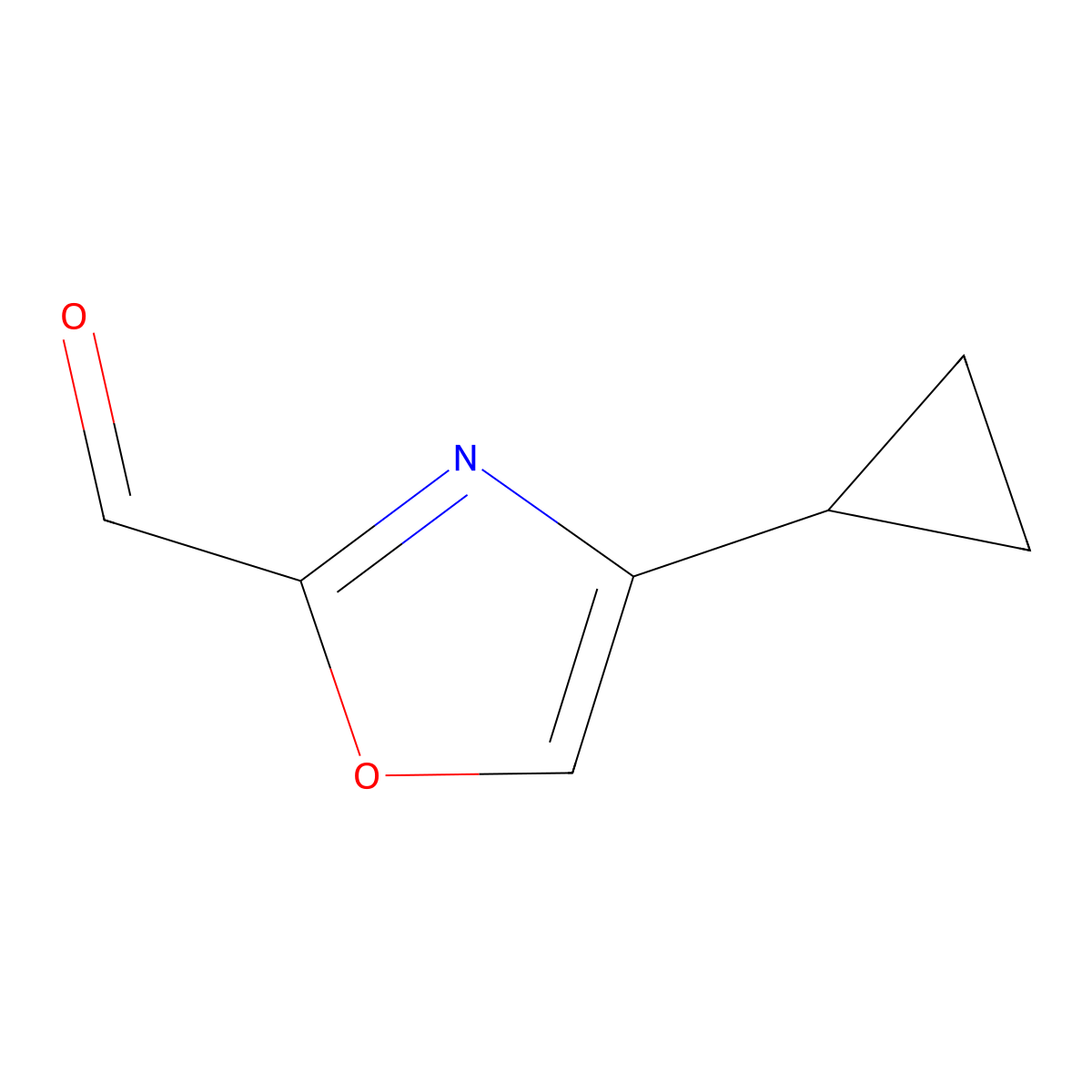 4-Cyclopropyl-1,3-oxazole-2-carbaldehyde molecular structure, CAS 1780169-07-4