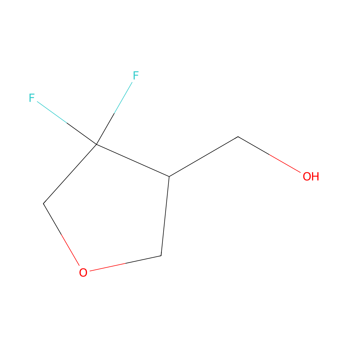 (4,4-Difluorooxolan-3-yl)methanol molecular structure, CAS 1780169-27-8