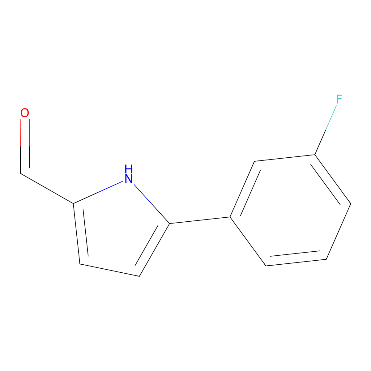 5-(3-Fluorophenyl)-1H-pyrrole-2-carbaldehyde molecular structure, CAS 1780170-79-7