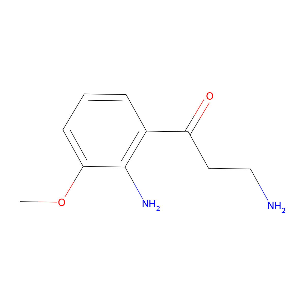 3-Amino-1-(2-amino-3-methoxyphenyl)propan-1-one molecular structure, CAS 1780172-28-2