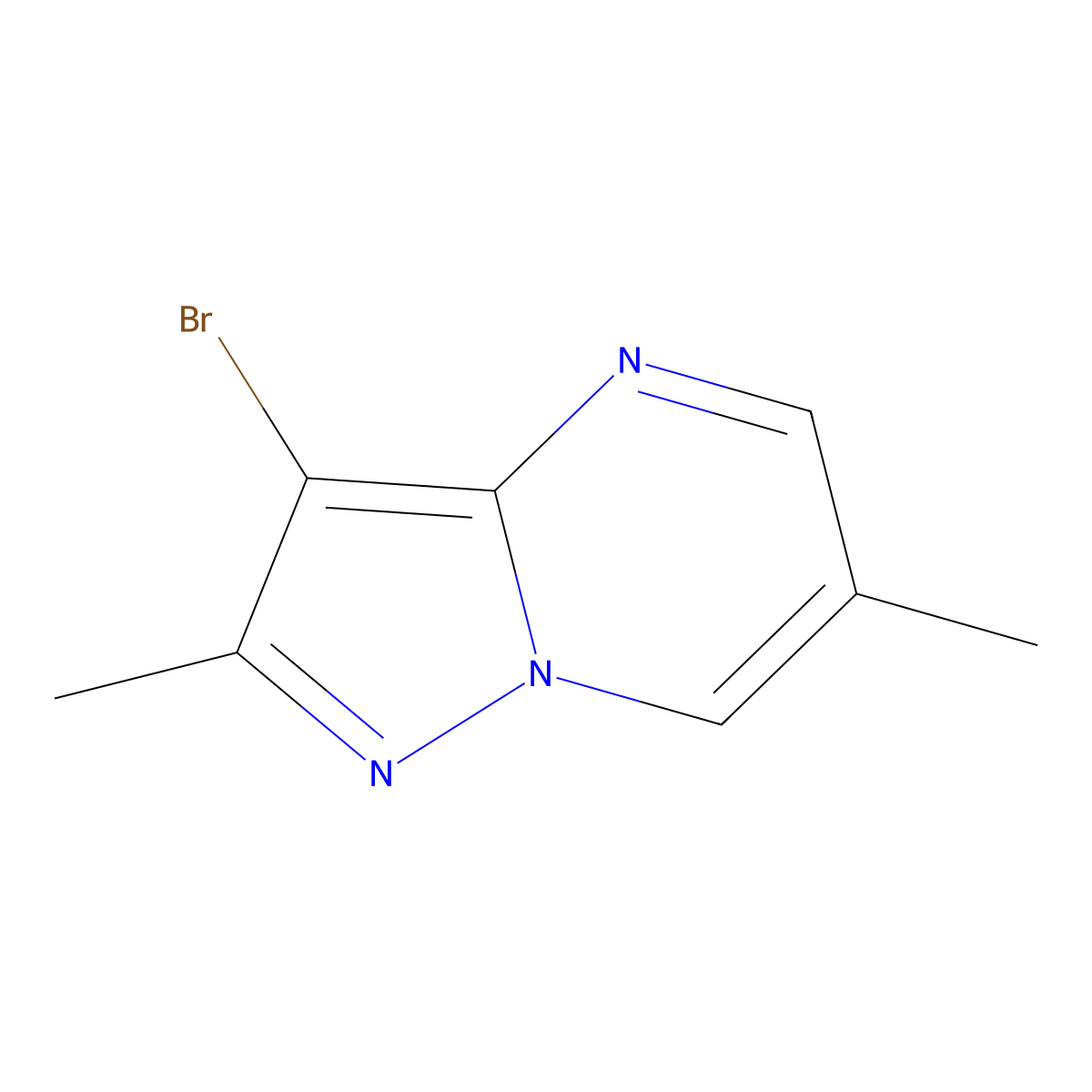 3-Bromo-2,6-dimethylpyrazolo[1,5-a]pyrimidine molecular structure, CAS 1780174-60-8