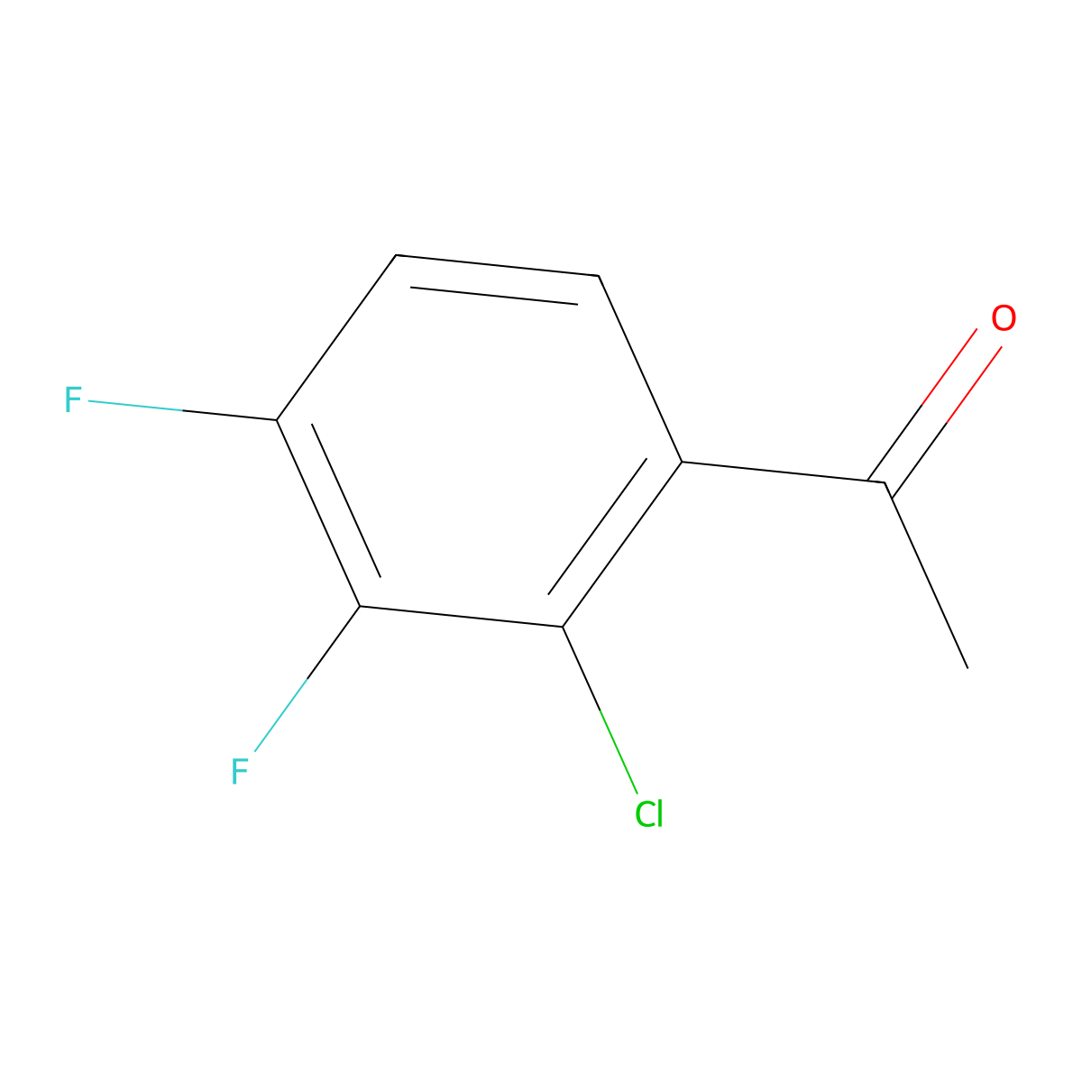 1-(2-Chloro-3,4-difluorophenyl)ethan-1-one molecular structure, CAS 1780183-09-6