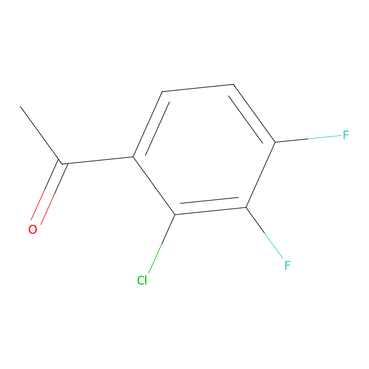 1-(2-Chloro-3,4-difluorophenyl)ethan-1-one molecular structure, CAS 1780183-09-6