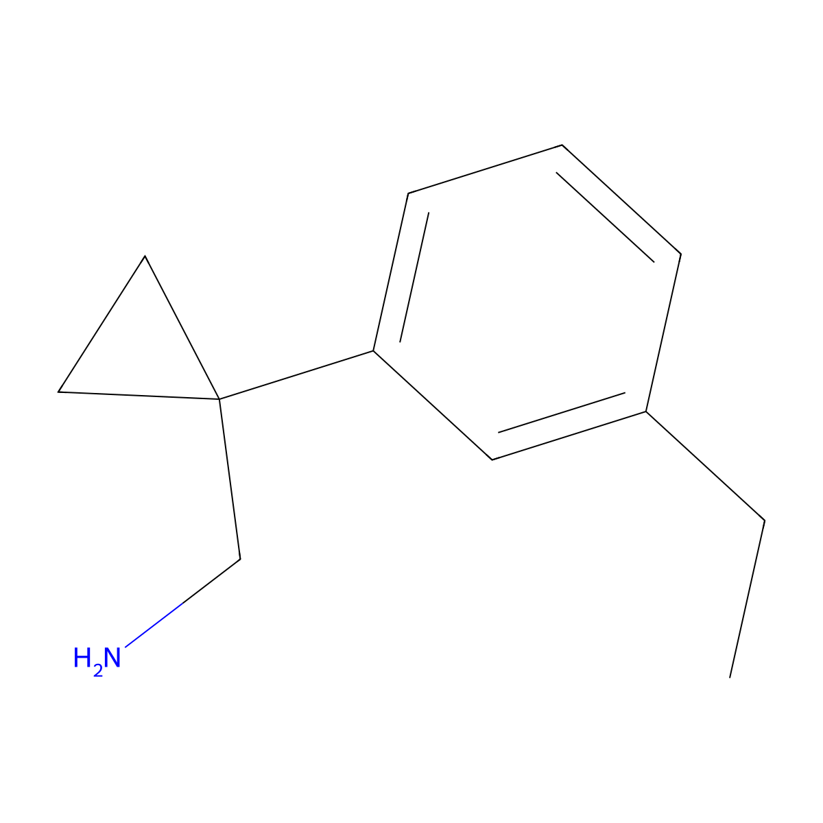 1-[1-(3-Ethylphenyl)cyclopropyl]methanamine molecular structure, CAS 1780185-00-3