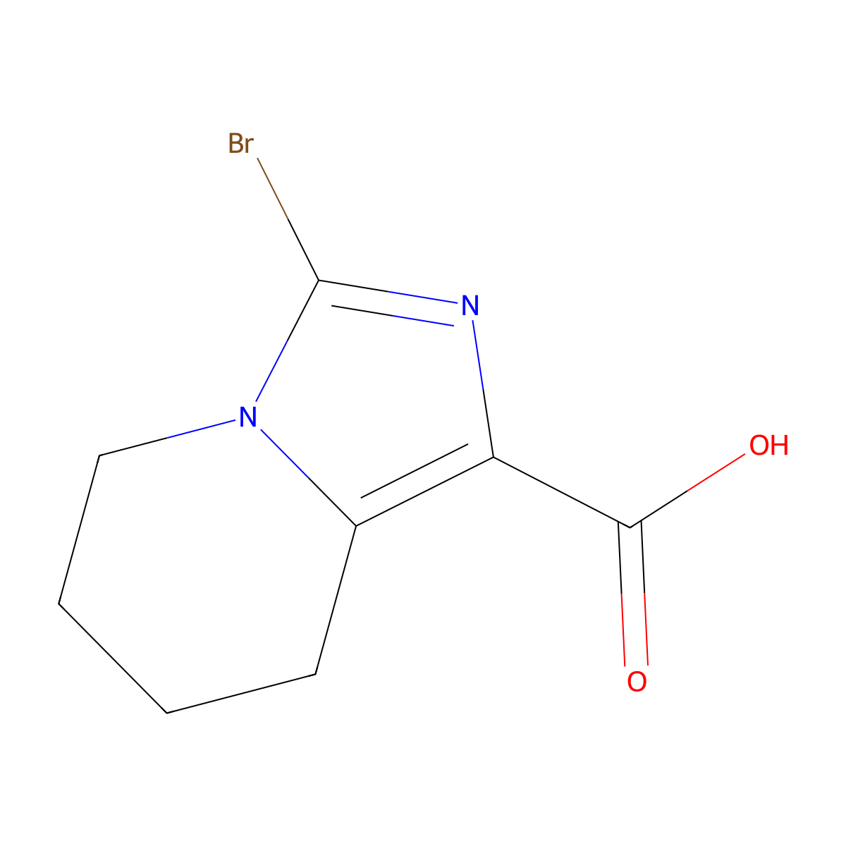 3-bromo-5H,6H,7H,8H-imidazo[1,5-a]pyridine-1-carboxylic acid molecular structure, CAS 1780186-14-2