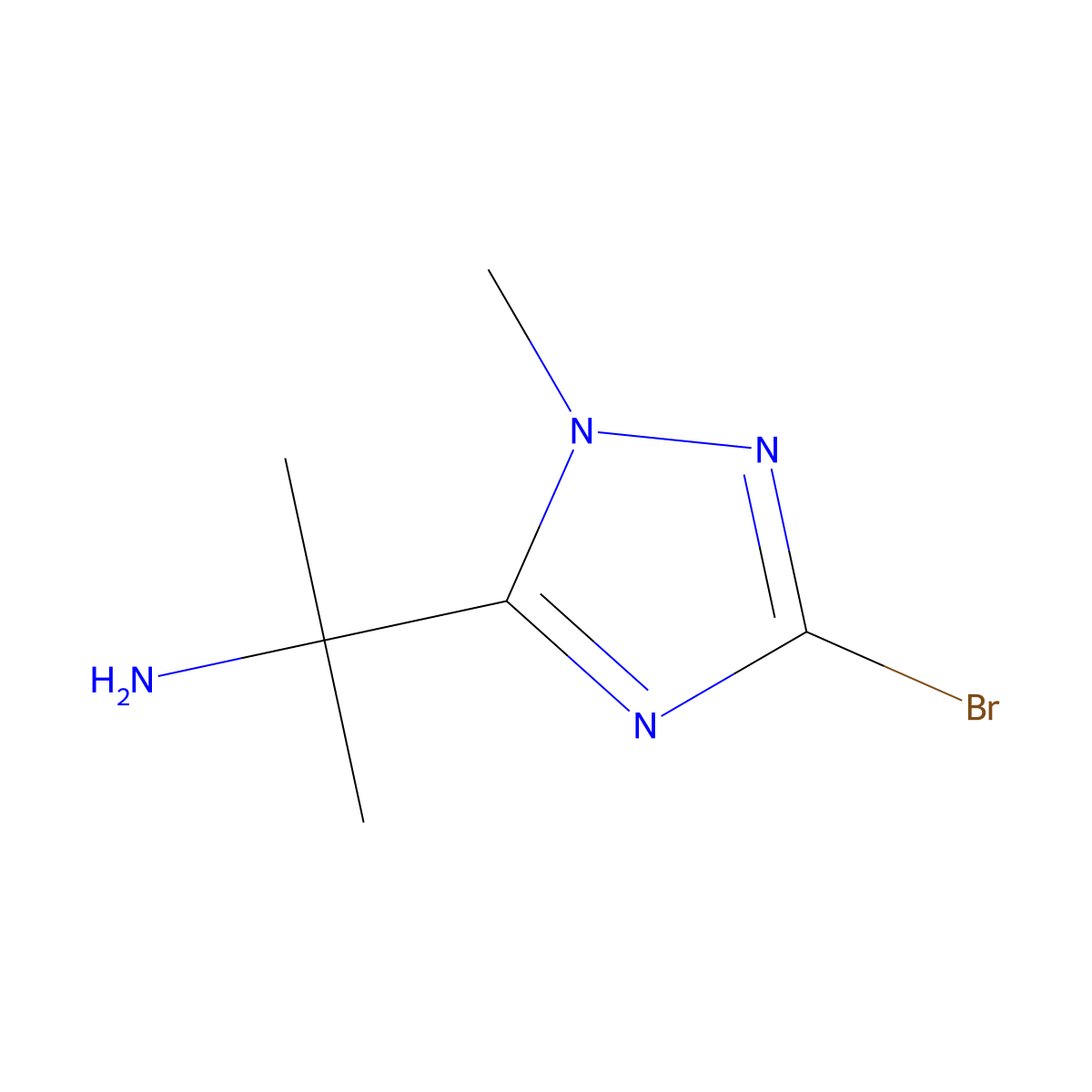 2-(3-bromo-1-methyl-1H-1,2,4-triazol-5-yl)propan-2-amine molecular structure, CAS 1780186-17-5