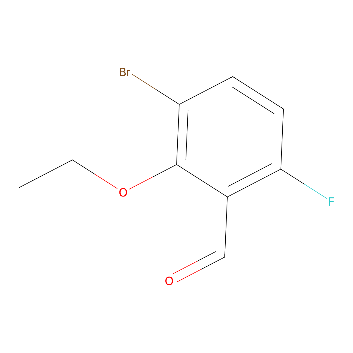 3-Bromo-2-ethoxy-6-fluorobenzaldehyde molecular structure, CAS 1780186-44-8