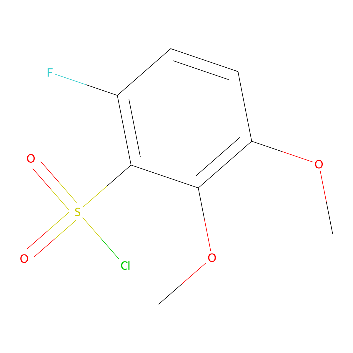 6-Fluoro-2,3-dimethoxybenzenesulfonyl chloride molecular structure, CAS 1780188-39-7