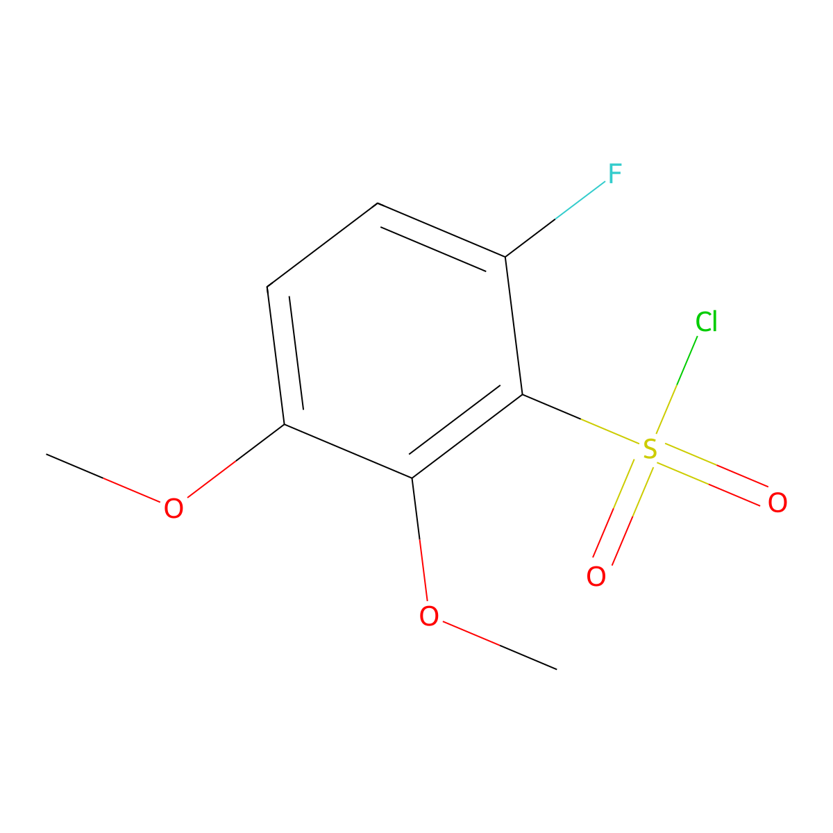 6-Fluoro-2,3-dimethoxybenzenesulfonyl chloride molecular structure, CAS 1780188-39-7