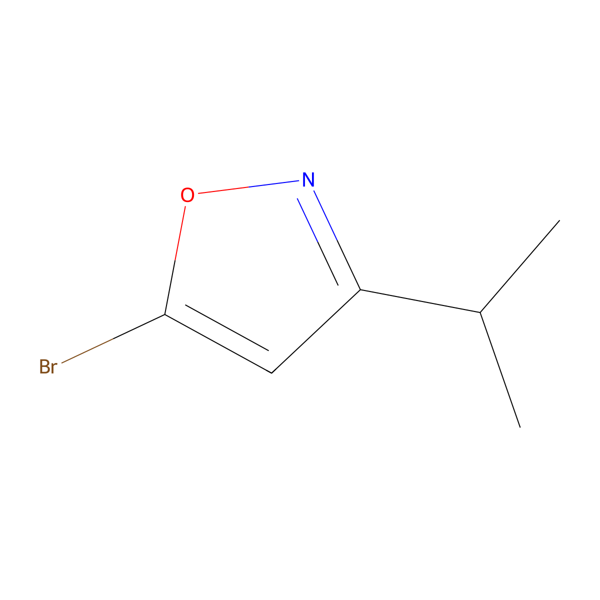 5-Bromo-3-(propan-2-yl)-1,2-oxazole molecular structure, CAS 1780188-72-8