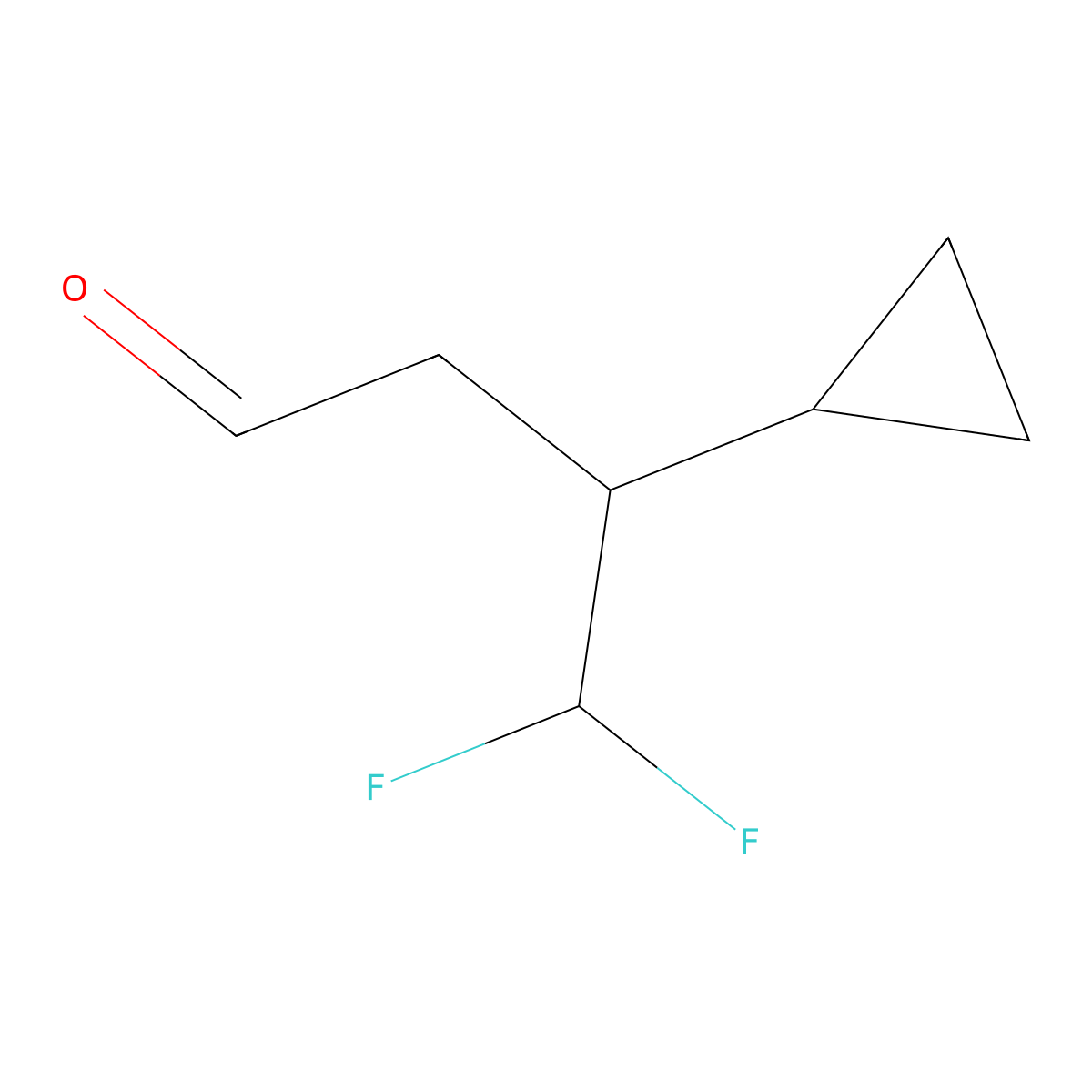 3-Cyclopropyl-4,4-difluorobutanal molecular structure, CAS 1780189-75-4
