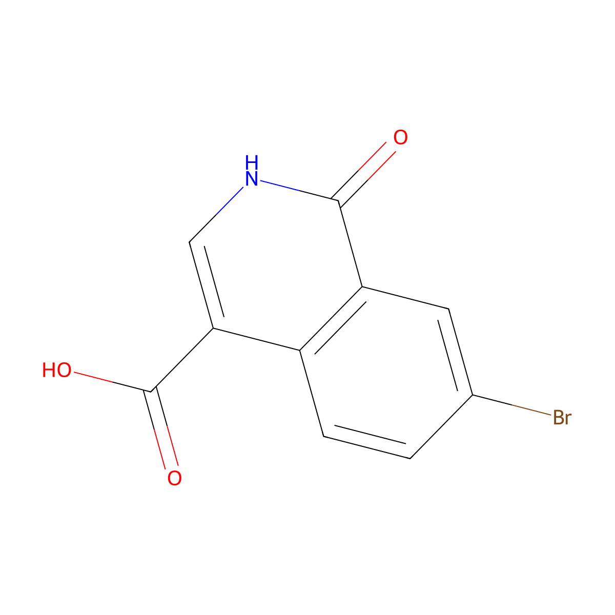 7-Bromo-1-oxo-1,2-dihydroisoquinoline-4-carboxylic acid molecular structure, CAS 1780191-92-5