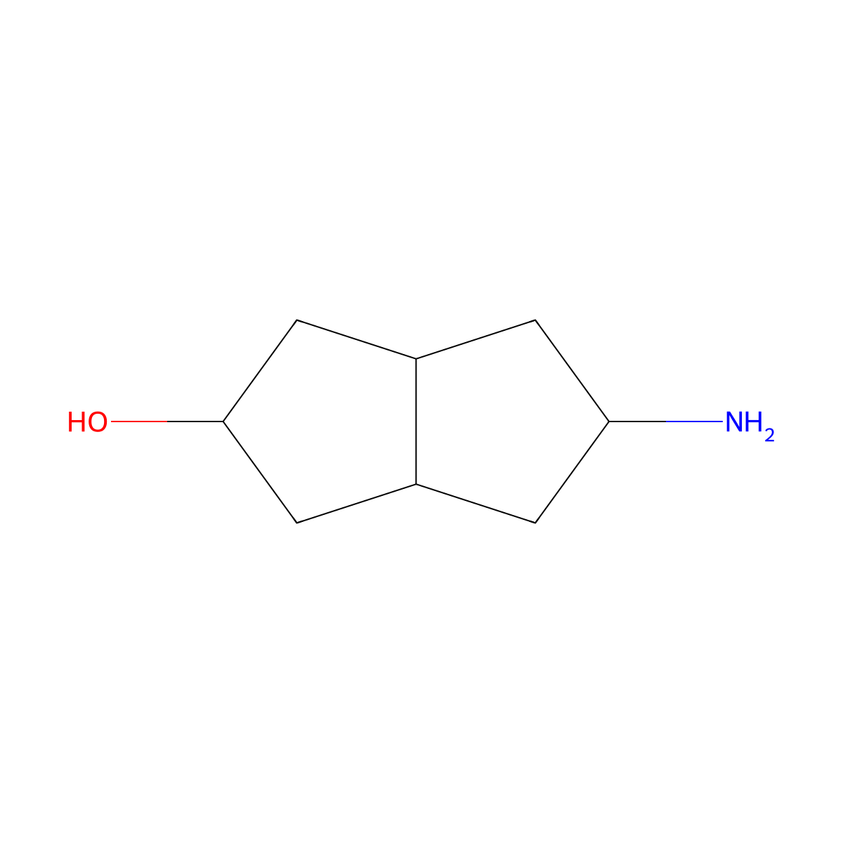 5-Amino-1,2,3,3a,4,5,6,6a-octahydropentalen-2-ol molecular structure, CAS 1780192-66-6