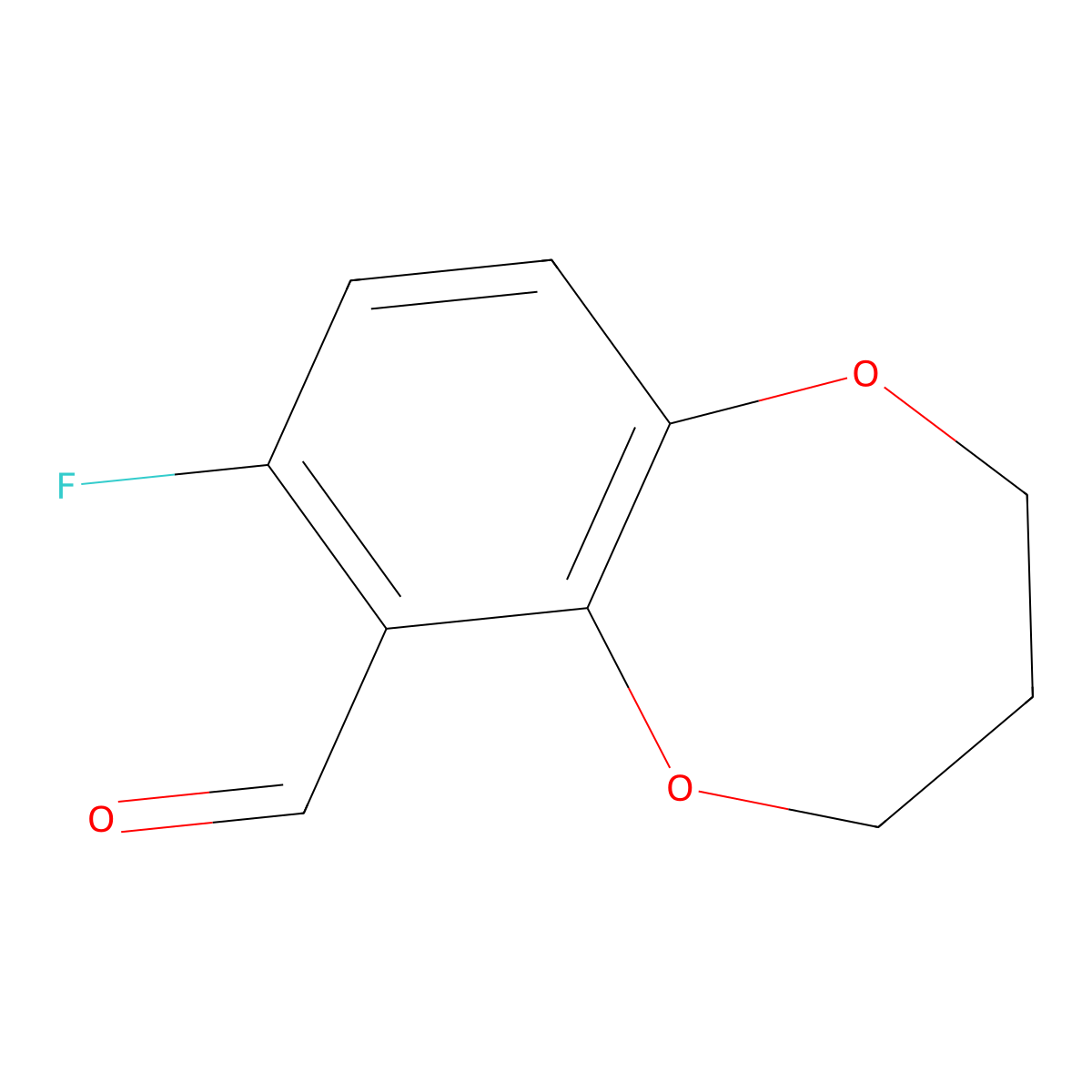 7-Fluoro-3,4-dihydro-2H-1,5-benzodioxepine-6-carbaldehyde molecular structure, CAS 1780193-24-9