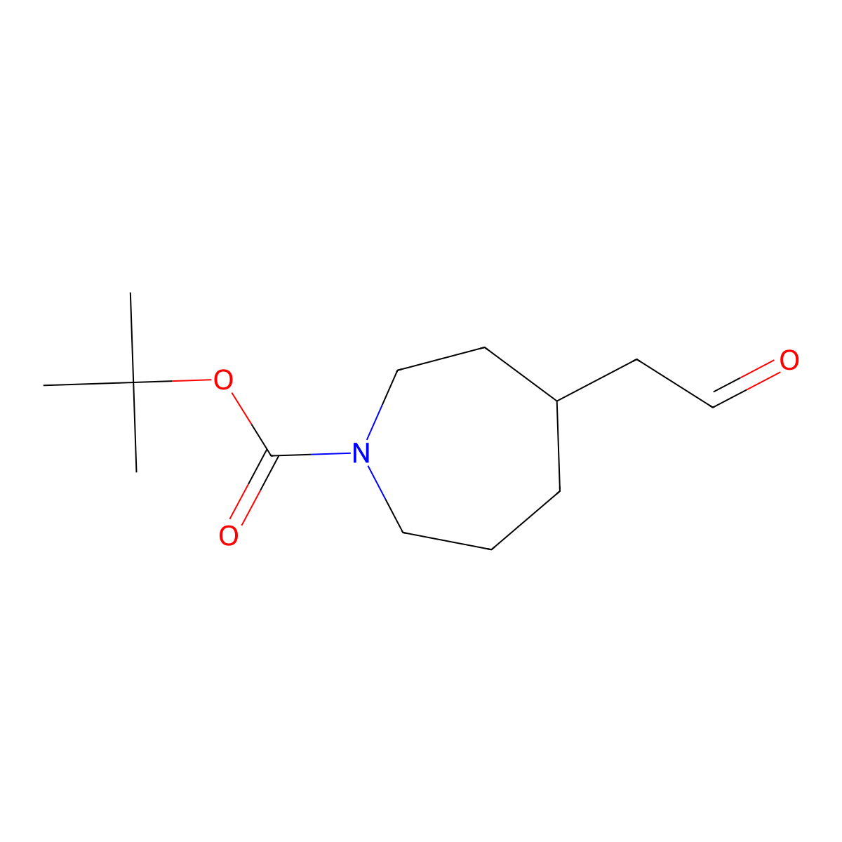 Tert-butyl 4-(2-oxoethyl)azepane-1-carboxylate molecular structure, CAS 1780196-03-3