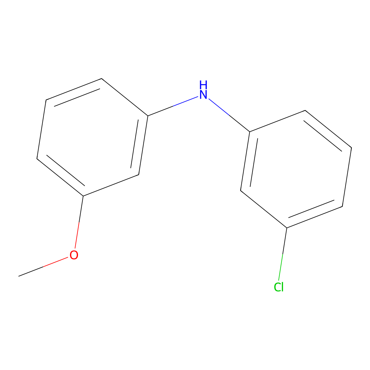 3-Chloro-N-(3-methoxyphenyl)aniline molecular structure, CAS 17802-23-2