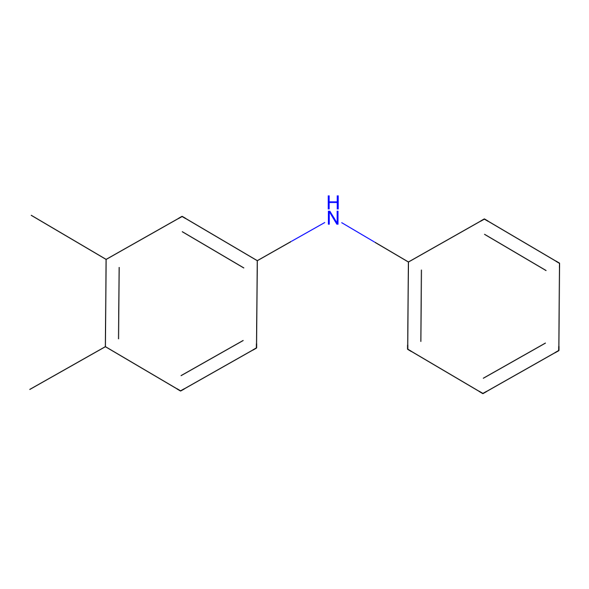 3,4-Dimethyldiphenylamine molecular structure, CAS 17802-36-7