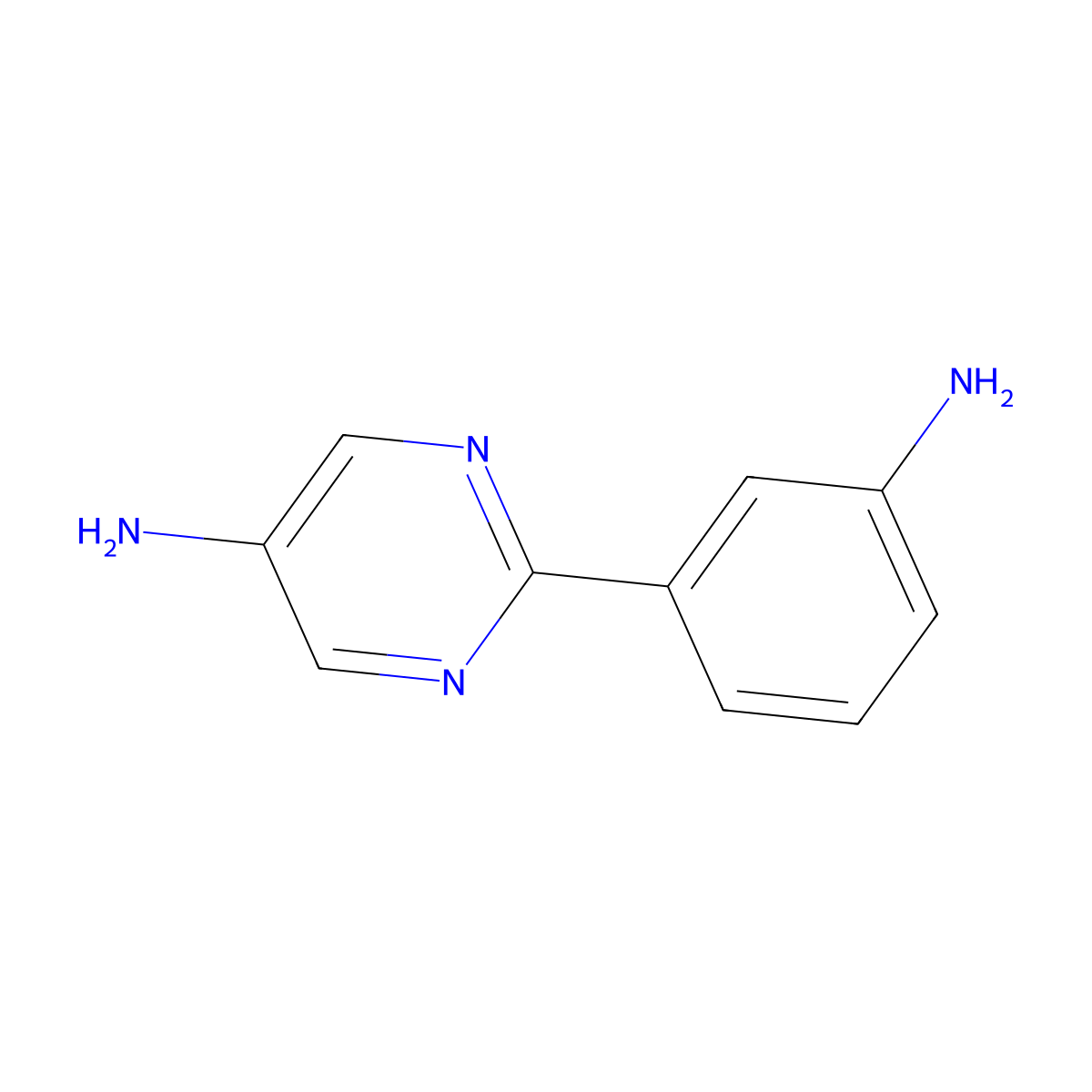 2-(3-Aminophenyl)pyrimidin-5-amine molecular structure, CAS 17802-58-3