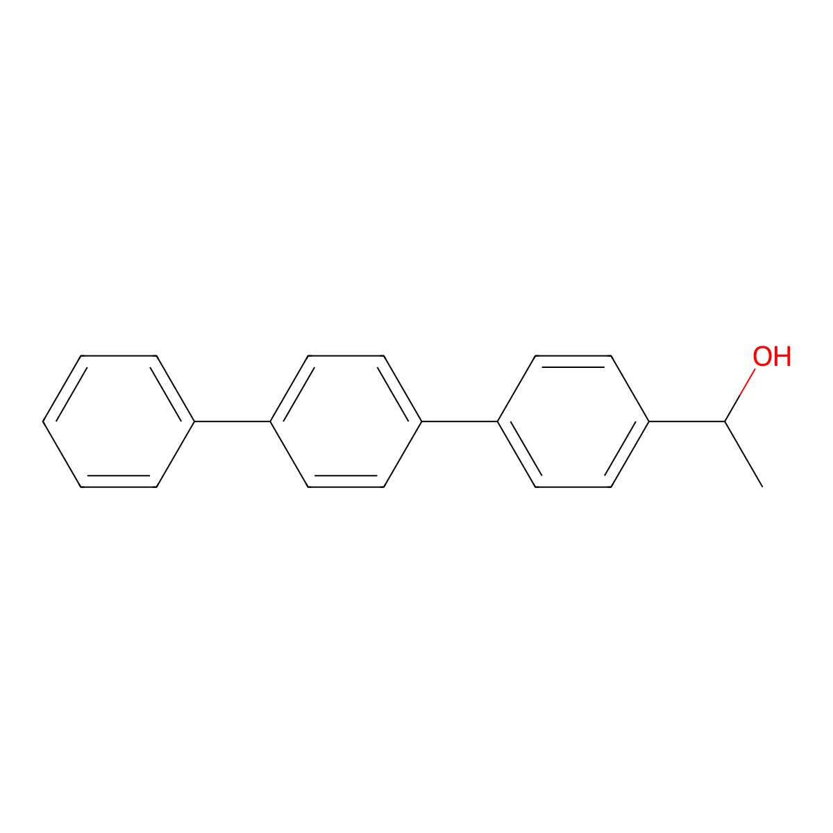 1-[4-(4-Phenylphenyl)phenyl]ethan-1-ol molecular structure, CAS 17802-70-9