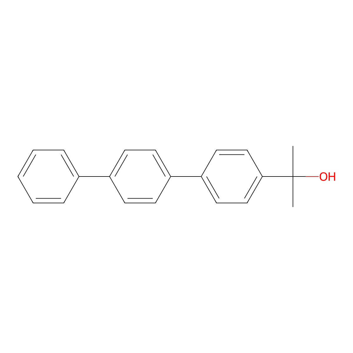 |A,|A-Dimethyl[1,1':4',1''-terphenyl]-4-methanol molecular structure, CAS 17802-71-0