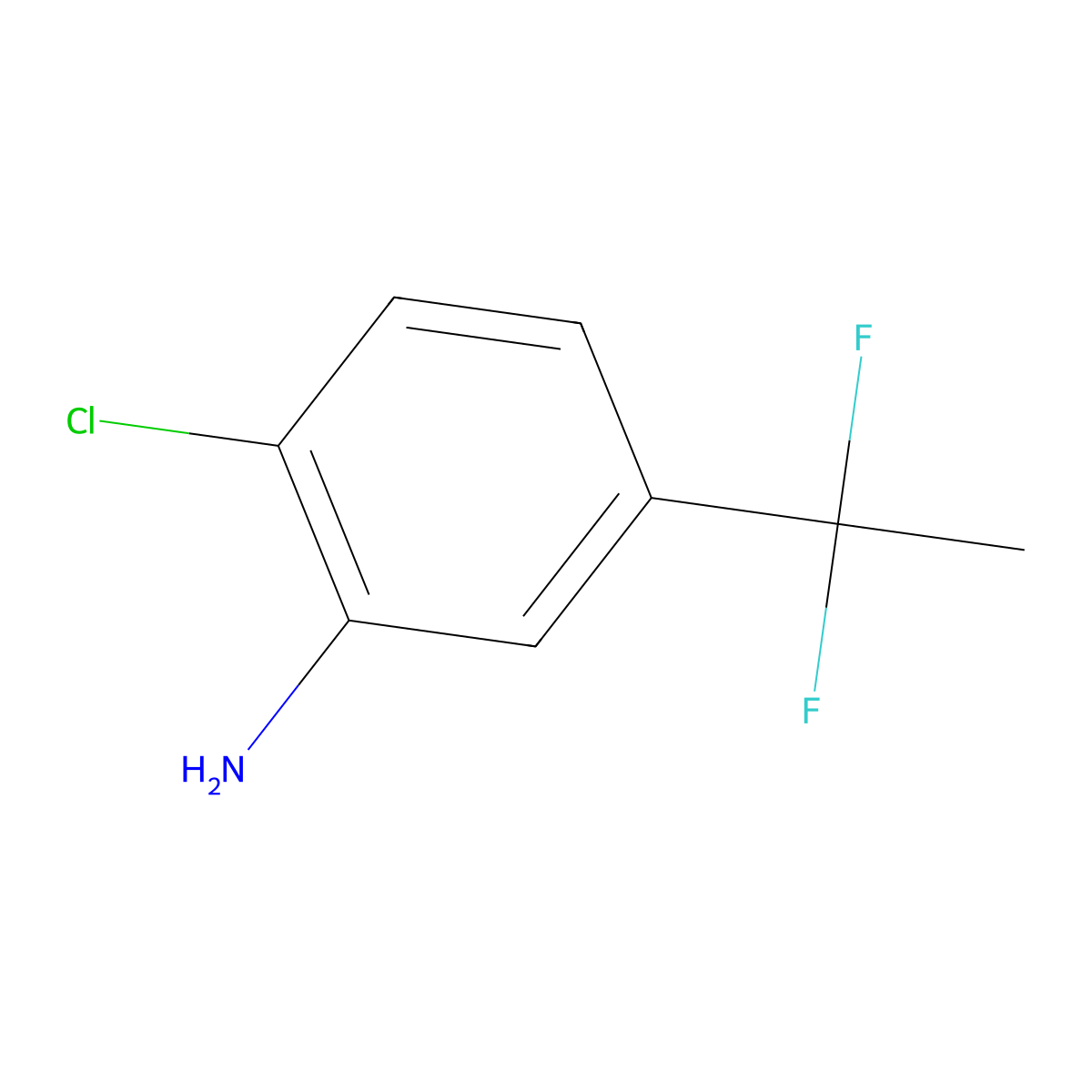 2-Chloro-5-(1,1-difluoroethyl)aniline molecular structure, CAS 1780205-32-4