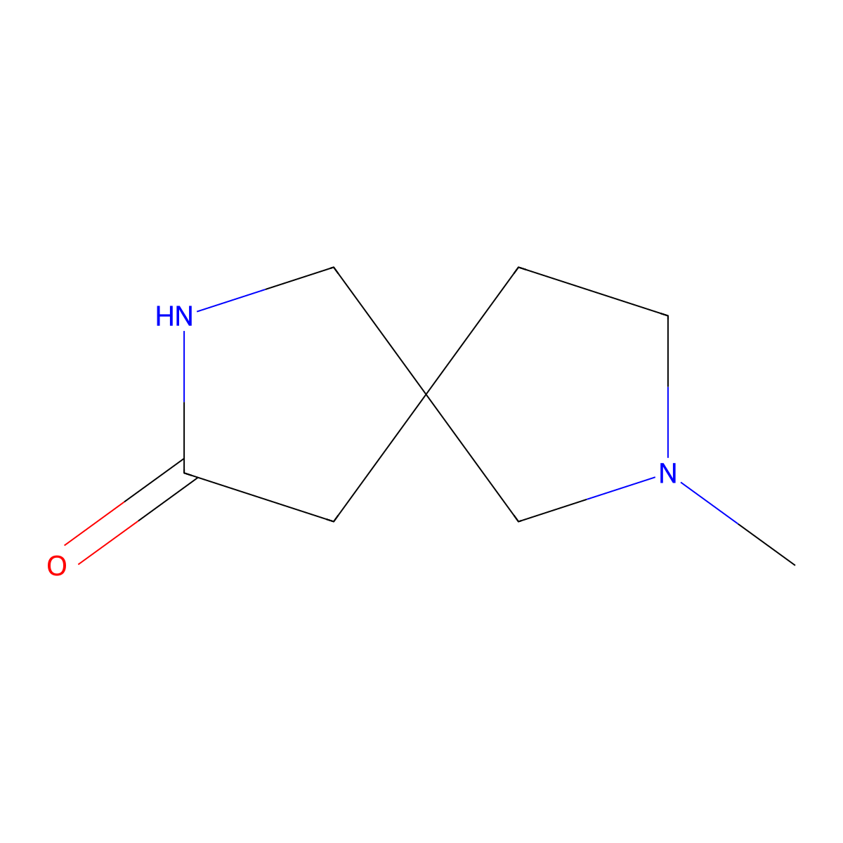 7-Methyl-2,7-diazaspiro[4.4]nonan-3-one molecular structure, CAS 1780209-81-5