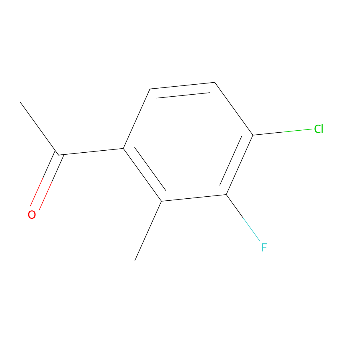1-(4-Chloro-3-fluoro-2-methylphenyl)ethanone molecular structure, CAS 1780212-07-8