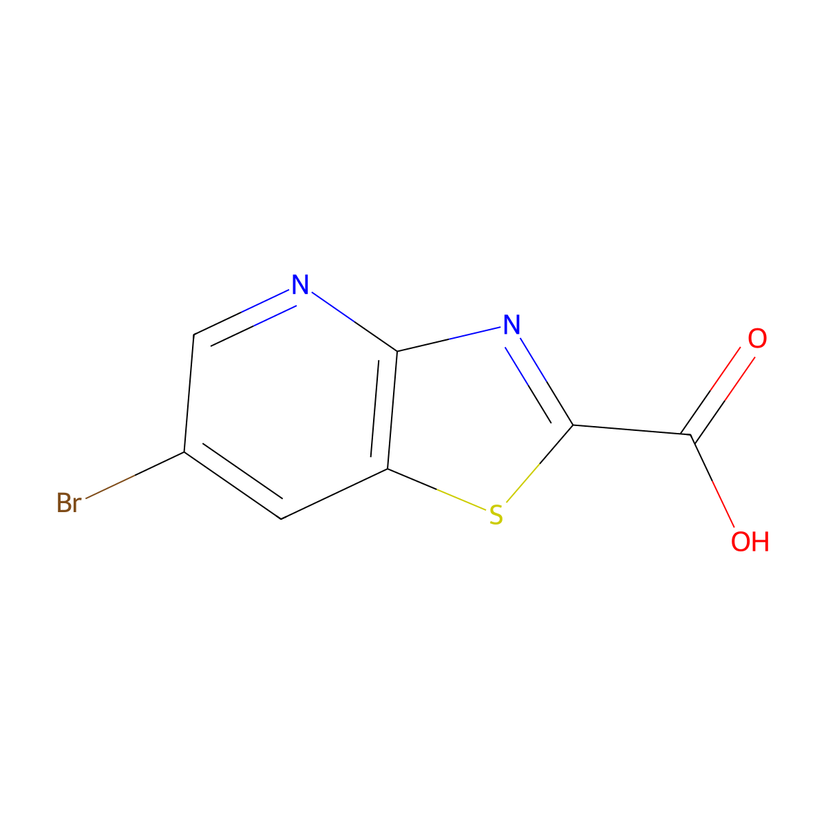 6-Bromo-[1,3]thiazolo[4,5-b]pyridine-2-carboxylic acid molecular structure, CAS 1780212-82-9