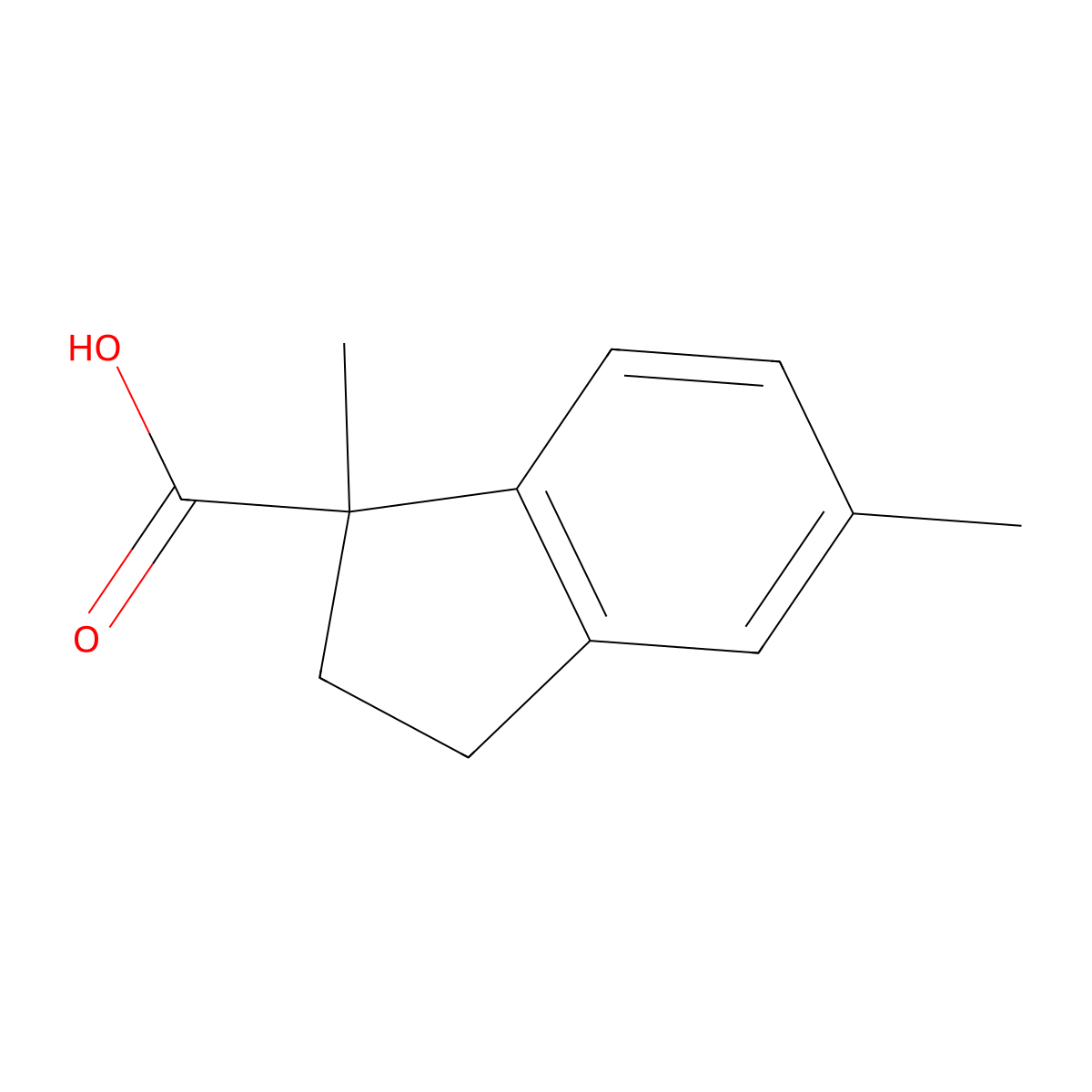 1,5-Dimethyl-2,3-dihydro-1H-indene-1-carboxylic acid molecular structure, CAS 1780215-04-4