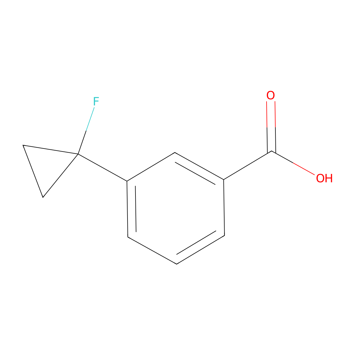 3-(1-Fluorocyclopropyl)benzoic acid molecular structure, CAS 1780215-96-4