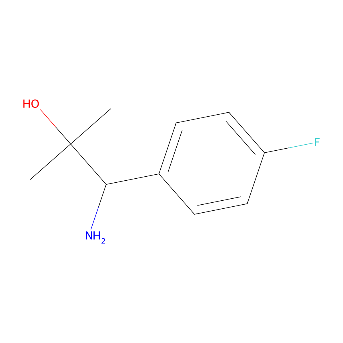 1-Amino-1-(4-fluorophenyl)-2-methylpropan-2-OL molecular structure, CAS 1780221-18-2