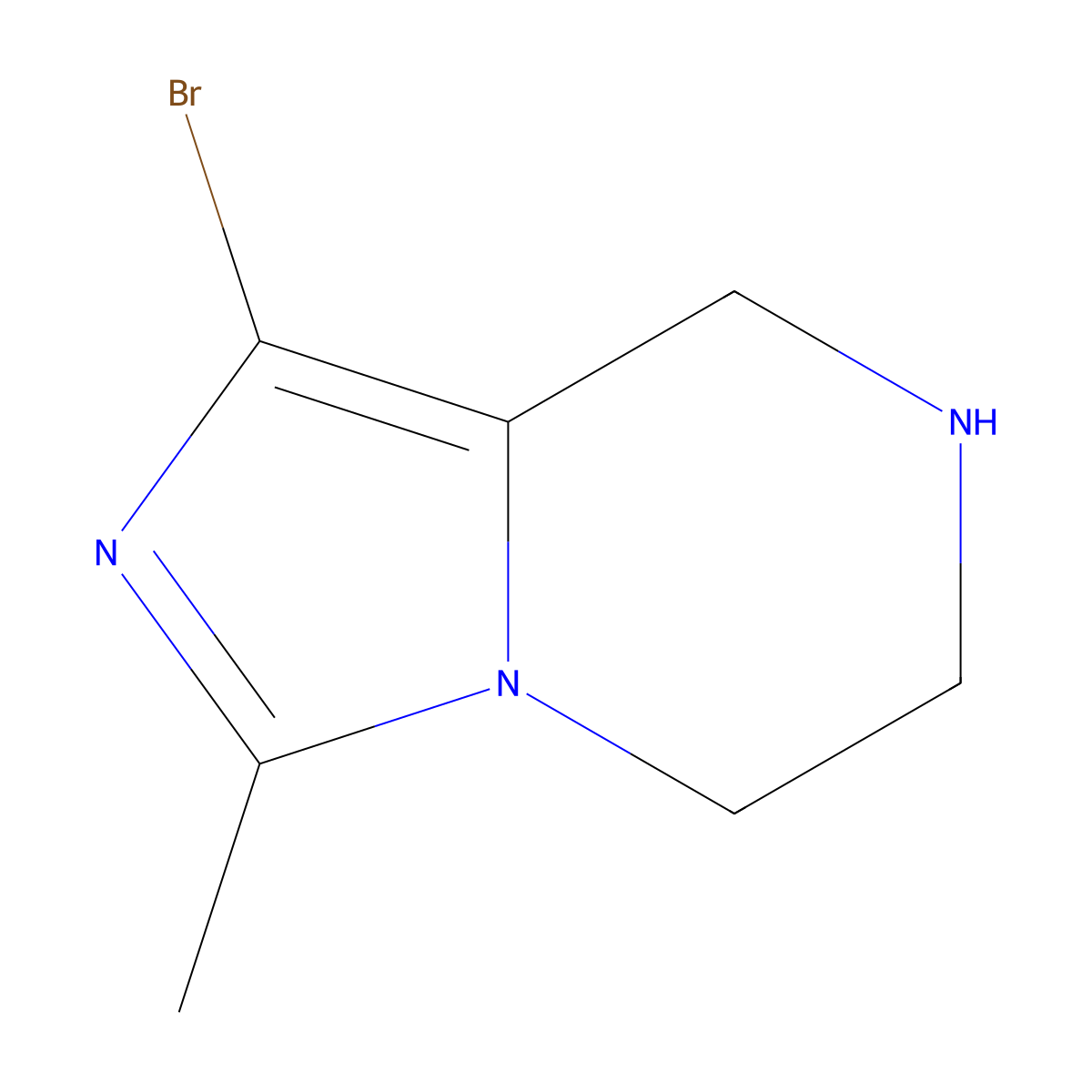 1-bromo-3-methyl-5H,6H,7H,8H-imidazo[1,5-a]pyrazine molecular structure, CAS 1780223-08-6
