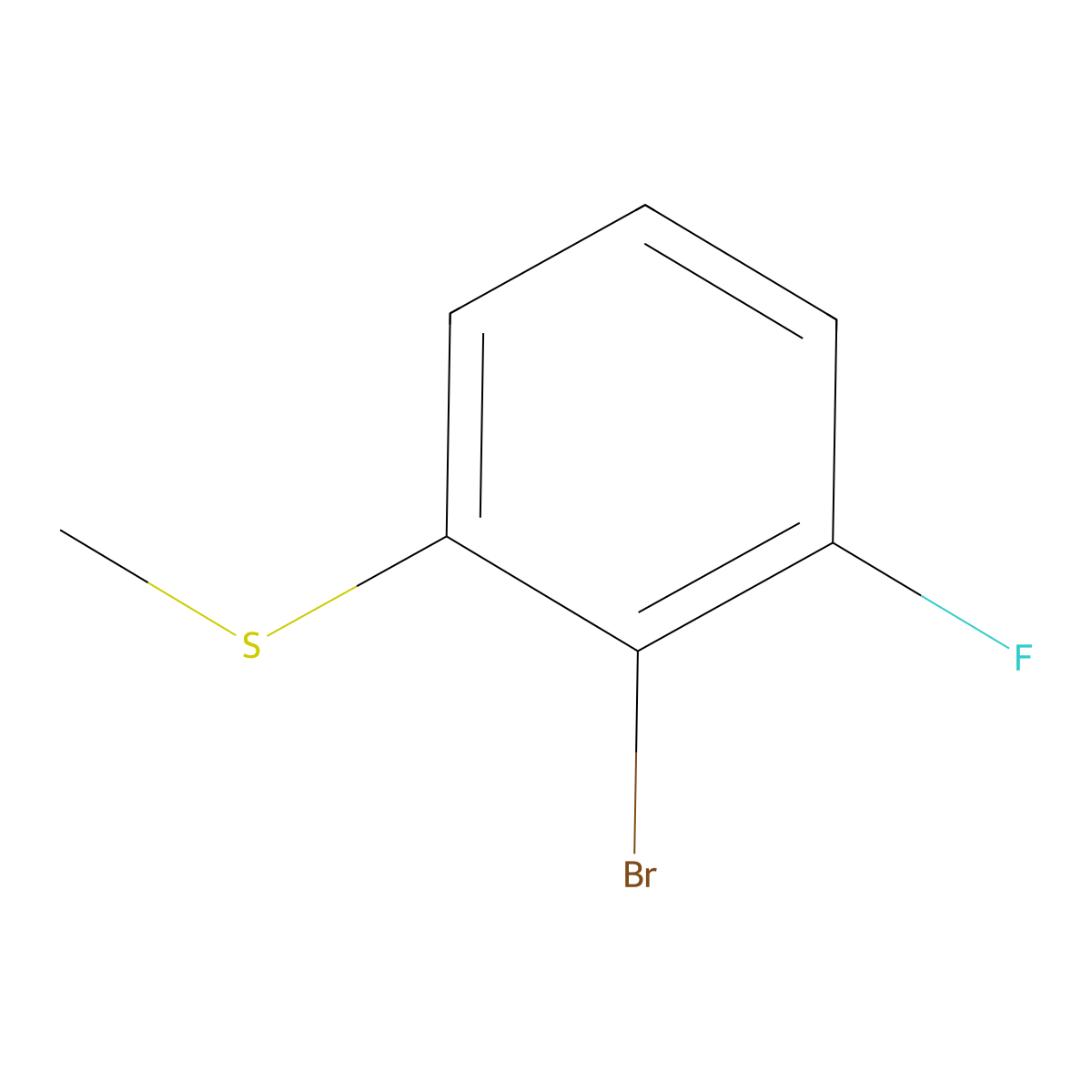 (2-Bromo-3-fluorophenyl)(methyl)sulfane molecular structure, CAS 1780228-99-0