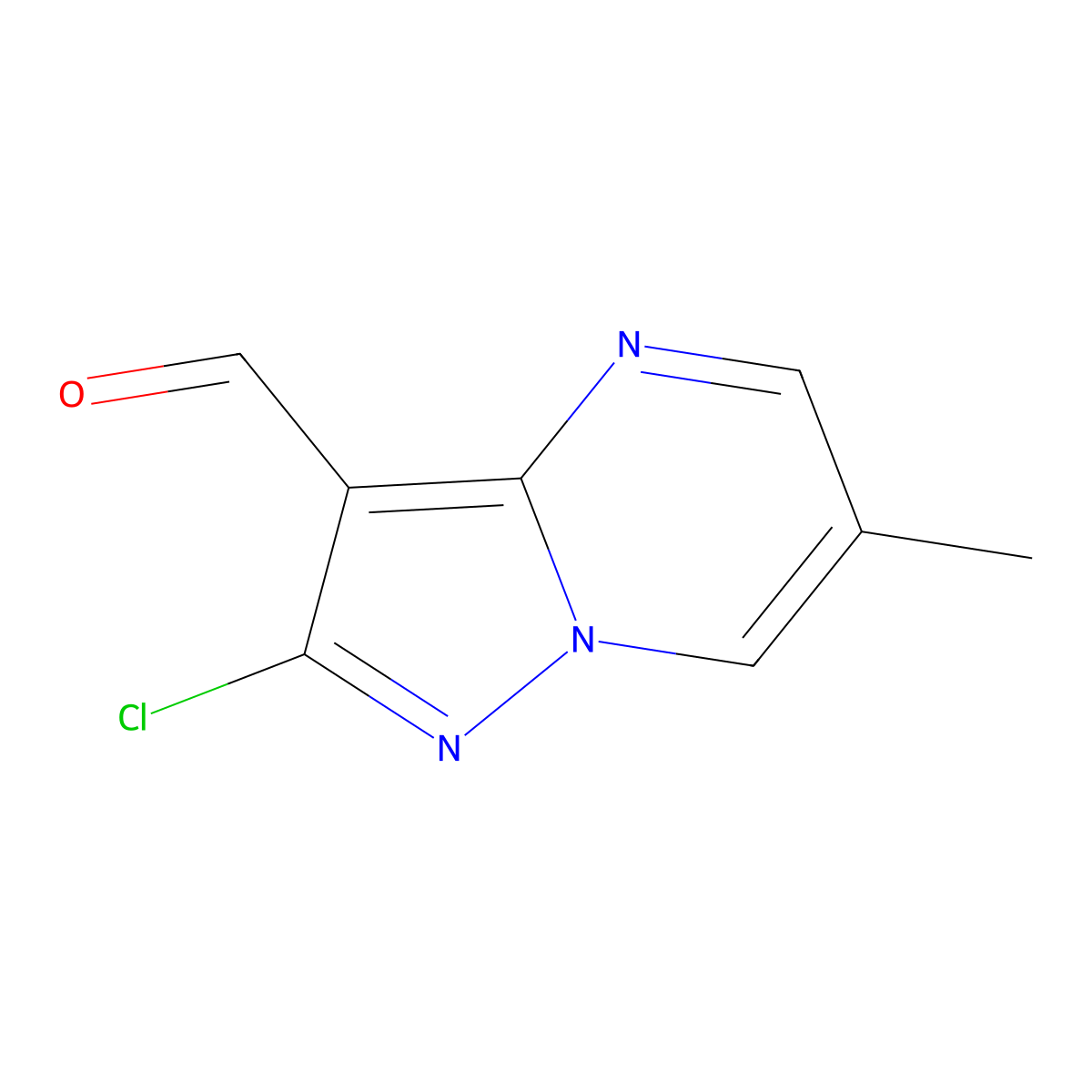 2-Chloro-6-methylpyrazolo[1,5-a]pyrimidine-3-carbaldehyde molecular structure, CAS 1780230-34-3