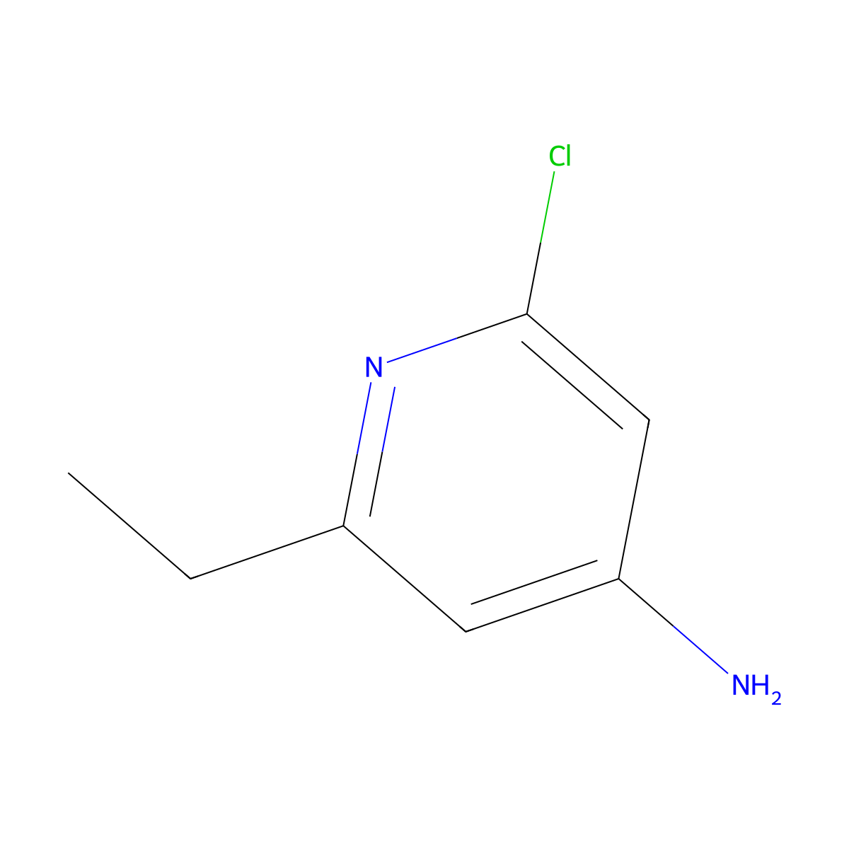 2-Chloro-6-ethylpyridin-4-amine molecular structure, CAS 1780233-93-3