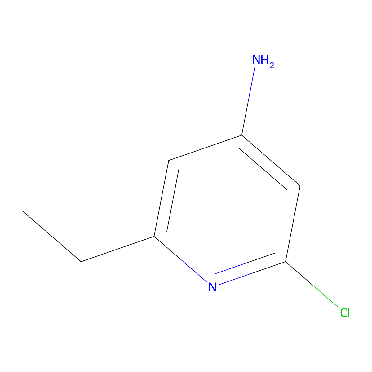 2-Chloro-6-ethylpyridin-4-amine molecular structure, CAS 1780233-93-3