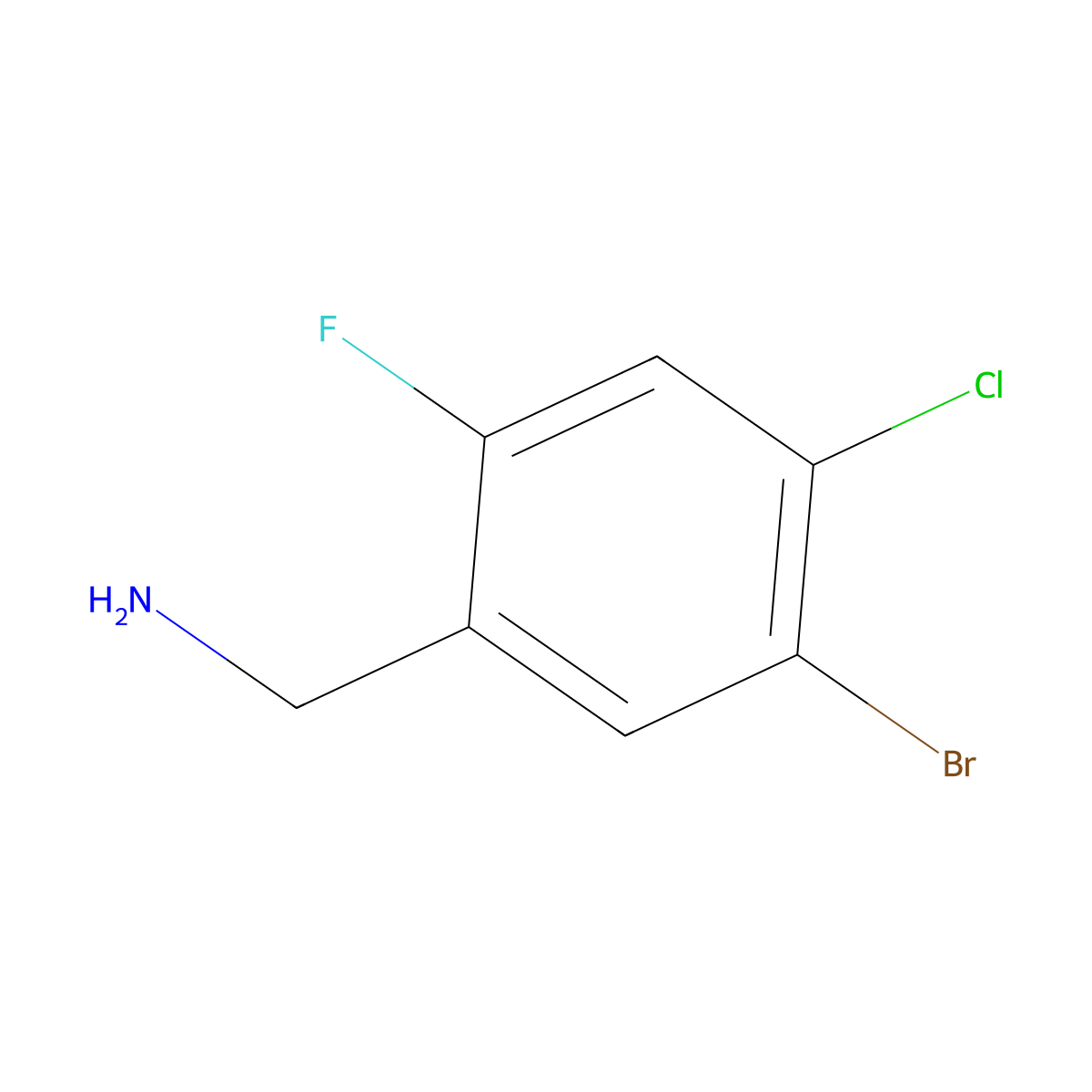 5-Bromo-4-chloro-2-fluorobenzylamine molecular structure, CAS 1780235-51-9