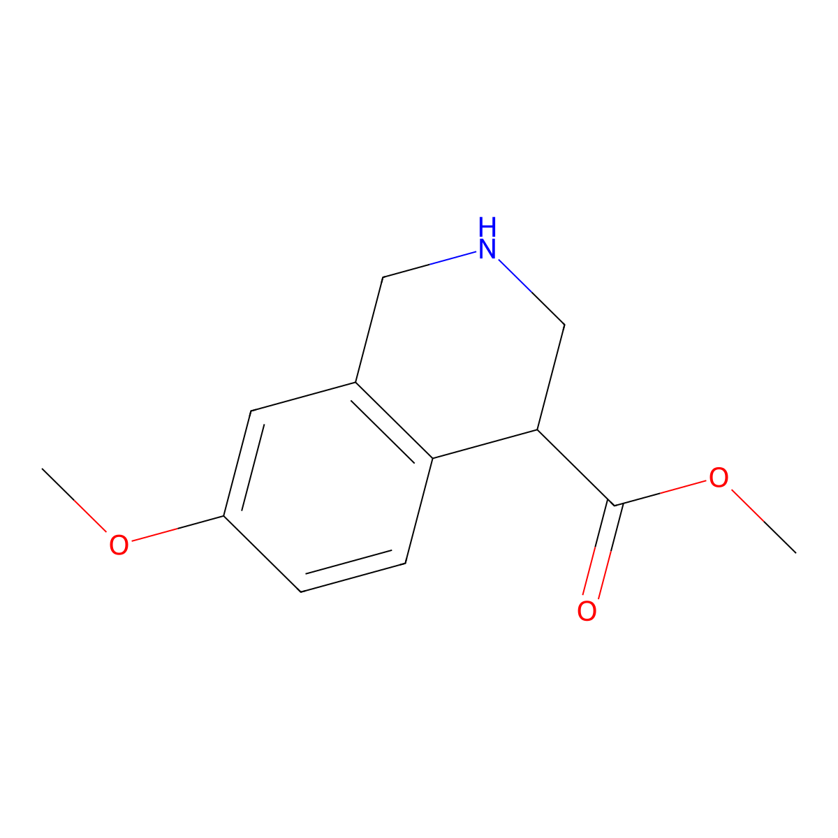 Methyl 7-methoxy-1,2,3,4-tetrahydroisoquinoline-4-carboxylate molecular structure, CAS 1780241-13-5