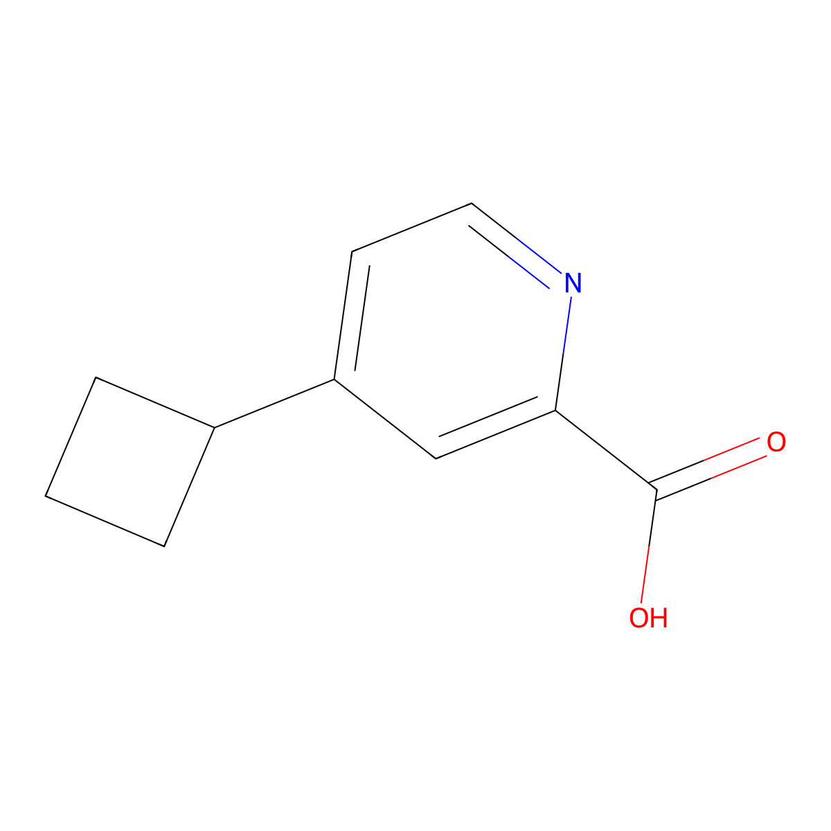 4-Cyclobutylpicolinic acid molecular structure, CAS 1780245-47-7