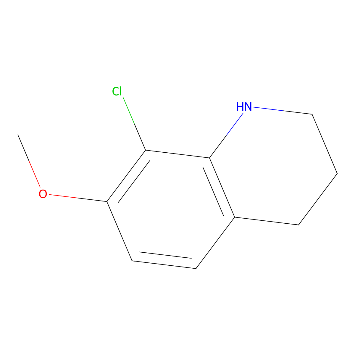 8-Chloro-7-methoxy-1,2,3,4-tetrahydroquinoline molecular structure, CAS 1780248-70-5
