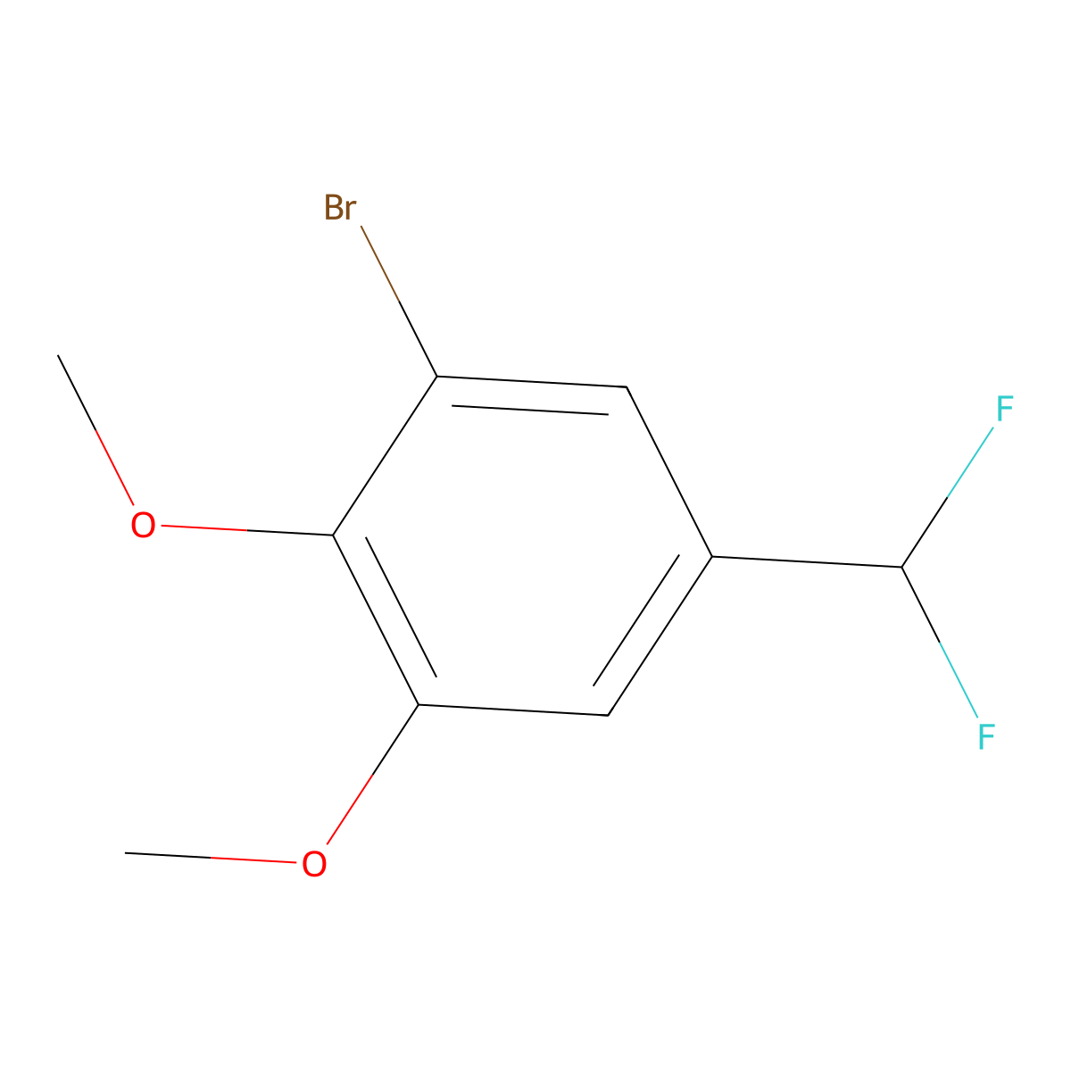 1-Bromo-5-(difluoromethyl)-2,3-dimethoxybenzene molecular structure, CAS 1780253-61-3
