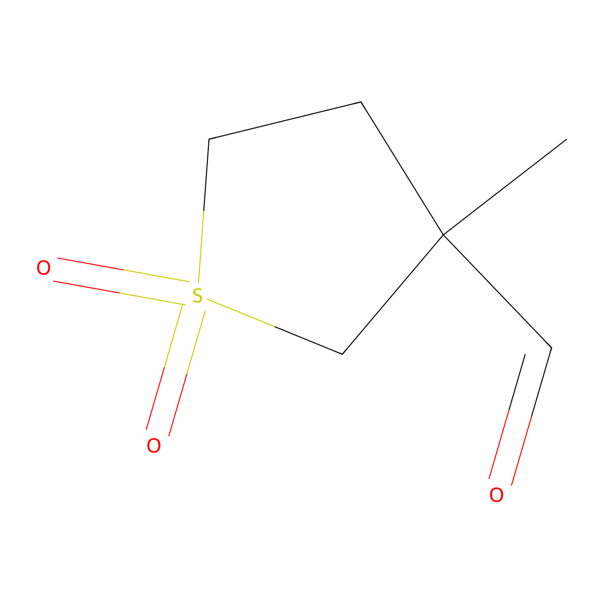 3-Methyl-1,1-dioxo-1lambda6-thiolane-3-carbaldehyde molecular structure, CAS 1780259-87-1
