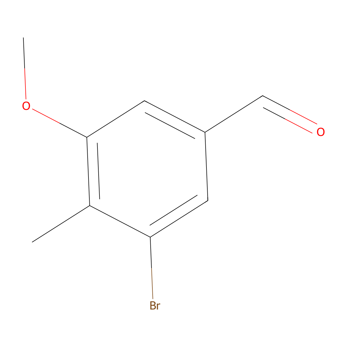 3-Bromo-5-methoxy-4-methylbenzaldehyde molecular structure, CAS 1780260-92-5