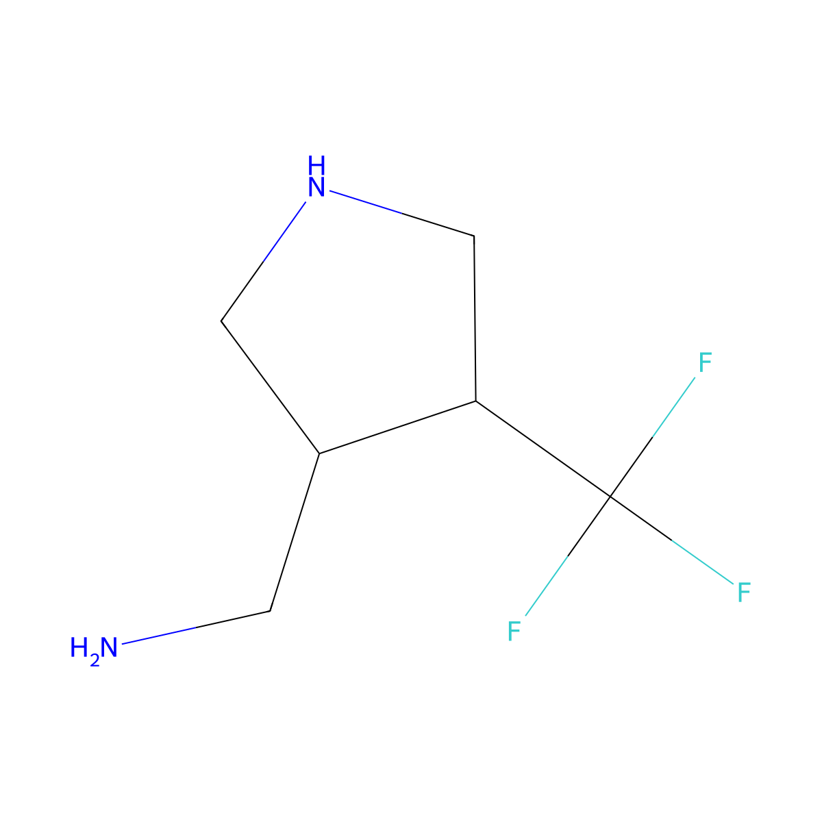 [4-(Trifluoromethyl)pyrrolidin-3-yl]methanamine molecular structure, CAS 1780262-30-7